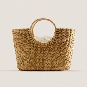 Mini Rattan Tote Bag